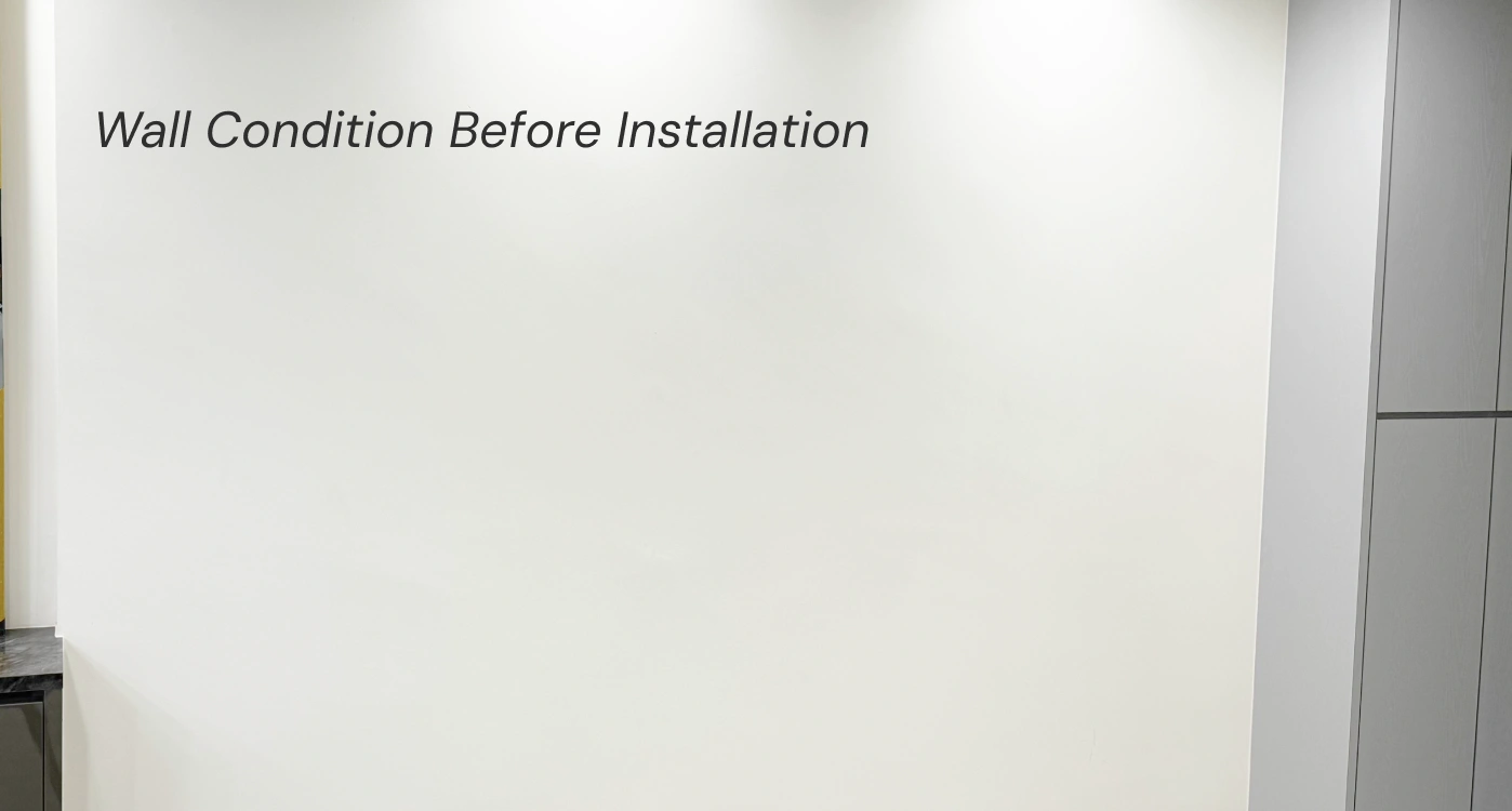 Wall Before Installation Marble Wallpaper